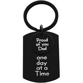 Eilygen Sobriety Gift for Men Sobriety Keychain Recovery Gift Recovery Keychain Dad Sober Gifts Sobriety Gift for Dad