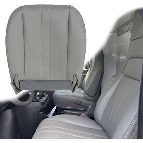 GXARTS Driver Or Passenger Side Bottom Replacement Seat Cover Light Pewter Gary Compatible with Chevy Express GMC Savana 1500 2500 3500 4500 2003 2004 2005 2006 2007 2008 2009 2010 2011 2012 2013 2014