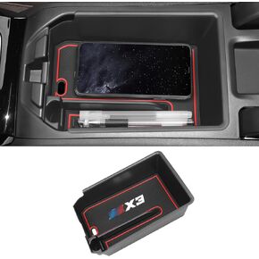 Center Console Organizer Tray for BMW X3 Accessories 2018-2024 G01, for BMW X4 Accessories 2019-2024 G02 Armrest Storage Box ABS Console Insert Tray Container (for BMW X3 X4 2018-2024)