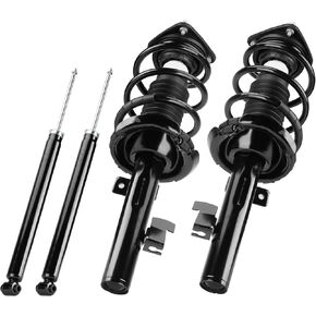 Complete Front and Rear Strut Shock Absorber Fit for Mazda 3 2004-2009, for Mazda 5 2006-2010, Complete of Hydraulic Coil Spring Strut Kits Replace for 172263, 172264, 343412