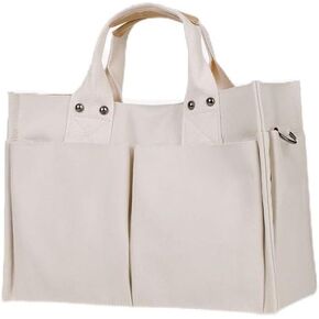 Canvas Tote Bags for Women Large Shoulder Handbags Hobo Bags Multi-pockets Satchel Purse Casual Travel Work Bags