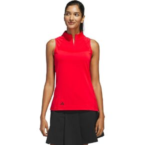 adidas Women's Ultimate365 Zip Mock Sleeveless Polo Shirt