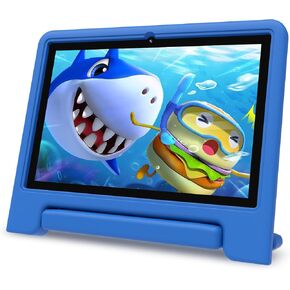 10" Kids Tablet, Newest Android 13, 32GB (Expandable to 128GB), Quad-core, WiFi 6, Bth 5.0, Pre-Installed Parental Controls, Kids Space & Family Link (K109A-B, Blue, 32GB)