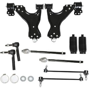 GXYWADY 12pc Complete Front Suspension Kit Control Arms Ball Joints Tie Rod Ends Replacement for Enclave 2008-2017 Replacement for Traverse 2009-2017 Replacement for Acadia 2007-2016
