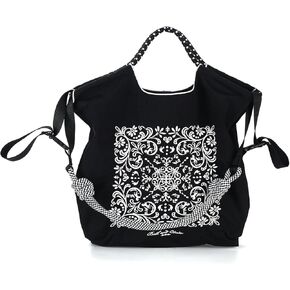 Ball&Chain Embroidery Tote Bag Women Work Bags Crossbody Bag Purse for Women Travel Bags Handbags Everyday Bag