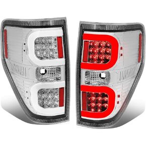 DNA MOTORING TL-F15009-LED-3D-CH-CL LED 3D Tail Light Assembly Driver & Passenger Side [Compatible with 09-14 Ford F150]