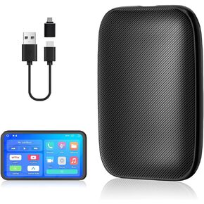 3-in-1 CarPlay Adapter Wireless CarPlay & Android Auto Adaptor Box 4GB+64GB Android 11 Built-in Netflix/YouTube/GPS/4GWiFi Only for OEM Wired CarPlay with Touchscreen SIM Only for North America