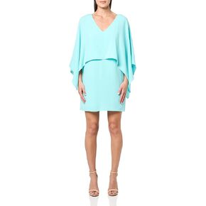 Trina Turk Women's Sheath Dress with Drapey Overlay