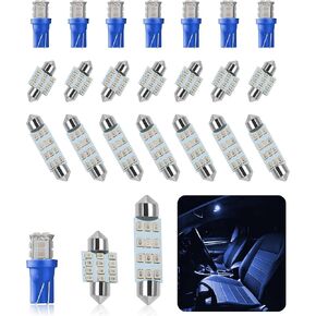YAKEFLY 24 Pieces Car Led Bulb,Dome Light LED Car Bulb Kit Set,Car Led Combination Set,LED Interior Replacement Bulbs,Used for Car Interior Lights,Indoor Map Dome Lights(White)