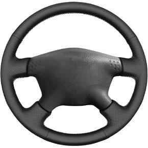MEWANT Steering Wheel Cover Compatible with Toyota Tacoma 2001-2004 / Tundra 2001-2002 / Sequoia 2001-2002 Hand Sewn Microfiber Leather Car Steering Wheel Wrap
