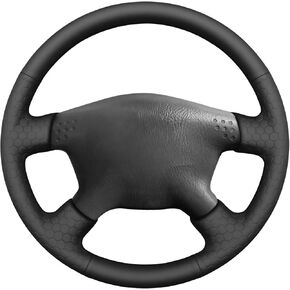 غطاء عجلة القيادة MEWANT متوافق مع Toyota Tacoma 2001-2004 / Tundra 2001-2002 / Sequoia 2001-2002 غطاء عجلة قيادة السيارة مصنوع يدويًا من الألياف الدقيقة