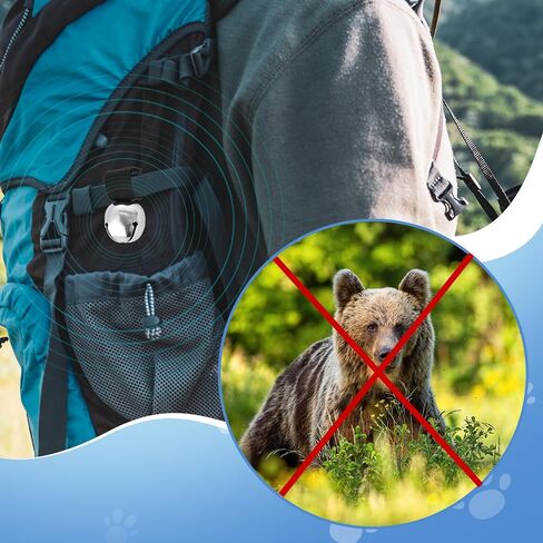 4 Bear Bells with Whistle Set for Hiker, Loud Bear Bell with Emergency Whistle, Ideal Bell for Outdoor Camping, Survival, Hiking, Biking, Hunting, Pet Tracker in Saudi Arabia