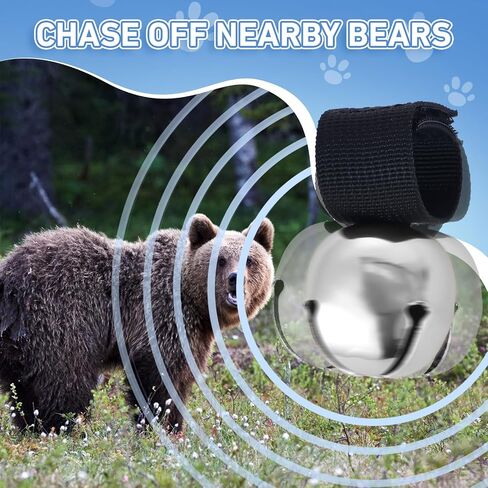 4 Bear Bells with Whistle Set for Hiker, Loud Bear Bell with Emergency Whistle, Ideal Bell for Outdoor Camping, Survival, Hiking, Biking, Hunting, Pet Tracker in Saudi Arabia