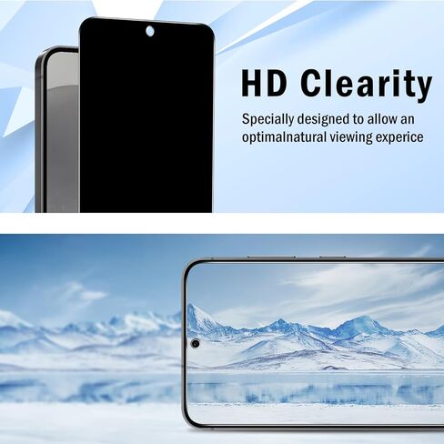 واقي شاشة Pokolan مكون من 3 قطع لهاتف Samsung Galaxy S24 FE 5G من الزجاج المقسى، فتح بصمة الإصبع، مضاد للخدش، خالٍ من الفقاعات، صديق للحافظة in Kuwait