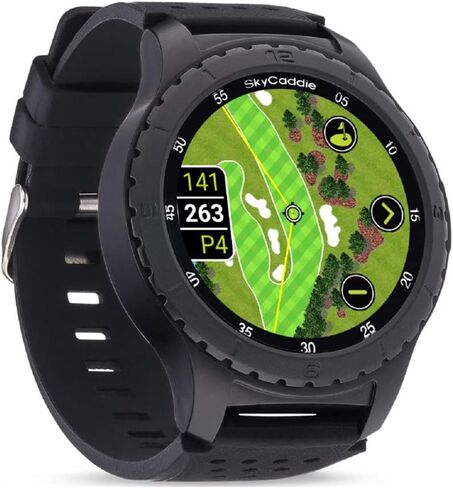 SkyCaddie LX5C Golf GPS Watch - Touchscreen Golf Range Finder Smartwatch w/Ceramic Bezel, 35K Courses & Digital Scorecard - Gift Box Bundle with LX5C Screen, PlayBetter Wall Adapter & Hard Case in Kuwait