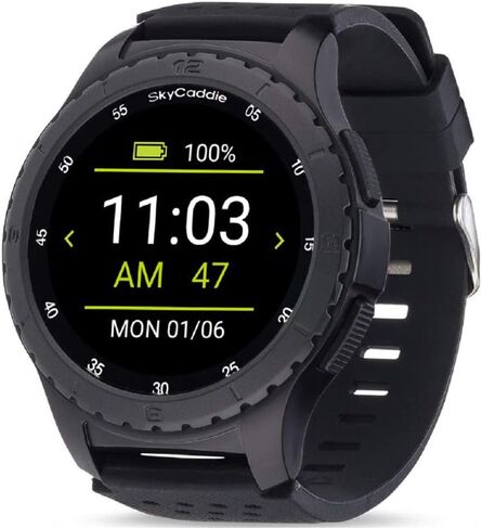 SkyCaddie LX5C Golf GPS Watch - Touchscreen Golf Range Finder Smartwatch w/Ceramic Bezel, 35K Courses & Digital Scorecard - Gift Box Bundle with LX5C Screen, PlayBetter Wall Adapter & Hard Case in Kuwait