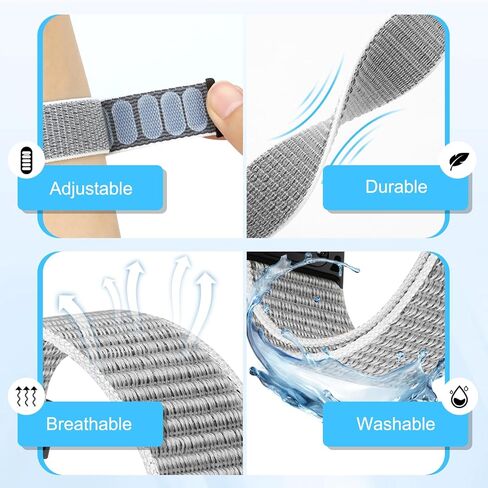 أحزمة Tiptops متوافقة مع Garmin Fenix ​​5/Fenix ​​6/Fenix ​​7 Straps QuickFit 22mm حزام ساعة نايلون لـ Fenix ​​5 Plus/Fenix ​​6 Pro/Fenix ​​7 Pro/Forerunner 935/945/955/965 in Kuwait