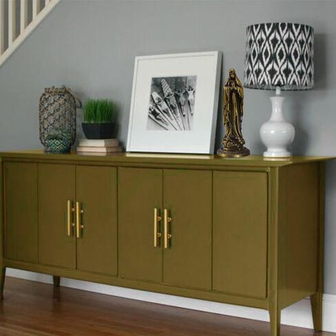 تماثيل دينية من سبيكة كاثوليكية صغيرة برونزية مزخرفة مع ملصق في الأسفل للالتصاق على مكتب كنيسة مذبح المنزل في السيارة (تمثال سيدة النعمة) in Kuwait