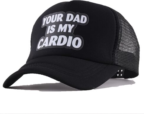 Your Dad is My Cardio-Funny Trucker Hat Dare Gag Gift Joke,Baseball Cap Hat Trucker Hat Men Women in Saudi Arabia