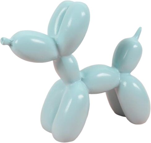 Balloon Dog Sculpture Balloon Dog Statue - Balloon Animal Decor Cute Animal Crafts Figurine - Desktop Shelf Ornament Decoration for Home Bedroom Living Room Decor(Light Blue) in Saudi Arabia