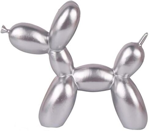 Balloon Dog Sculpture Balloon Dog Statue - Balloon Animal Decor Cute Animal Crafts Figurine - Desktop Shelf Ornament Decoration for Home Bedroom Living Room Decor(Light Blue) in Saudi Arabia