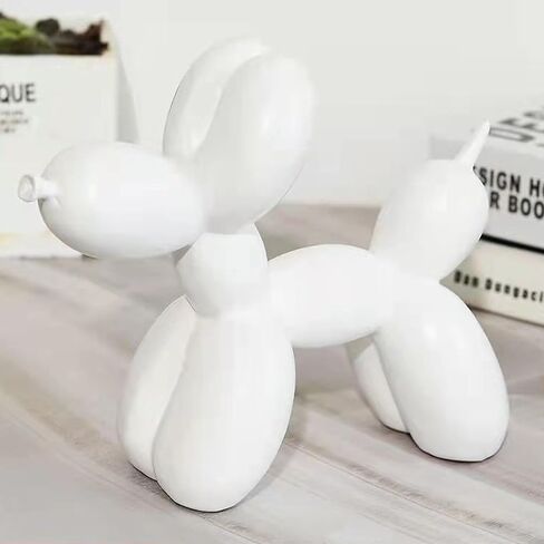 Balloon Dog Sculpture Balloon Dog Statue - Balloon Animal Decor Cute Animal Crafts Figurine - Desktop Shelf Ornament Decoration for Home Bedroom Living Room Decor(Light Blue) in Saudi Arabia