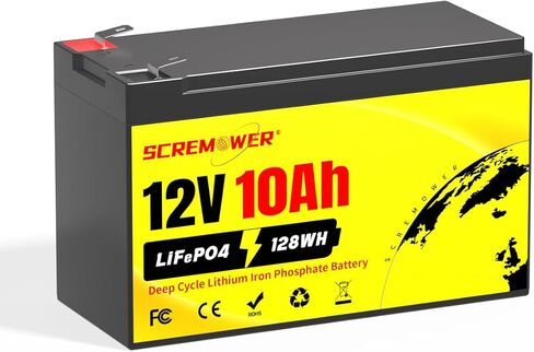 بطارية ليثيوم Lifepo4 بقوة 12 فولت و10 أمبير في الساعة مع BMS بحد أقصى 128 وات في الساعة بطارية ذات دورة عميقة قابلة لإعادة الشحن تنطبق على النسخ الاحتياطي UPS، وعجلات الطاقة، والإضاءة، وRV، ومكتشف الأسماك in Saudi Arabia