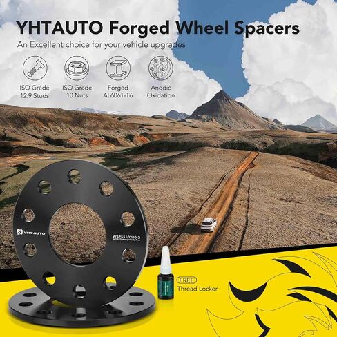 فواصل عجلات YHTAUTO 5x130 مم مركزية 15 مم تناسب موديلات Audi وPorsche وVolkswagen: Q7، Cayenne، 911، Touareg، Boxster، فواصل إطارات مزورة 15 مم مع مسامير M14x1.5 71.6 مم محور تتحمل قطعتين، أسود in Saudi Arabia