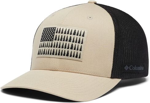 Columbia Unisex Tree Flag Mesh Ball Cap, Dark Stone/Shark, XX-Large in Saudi Arabia