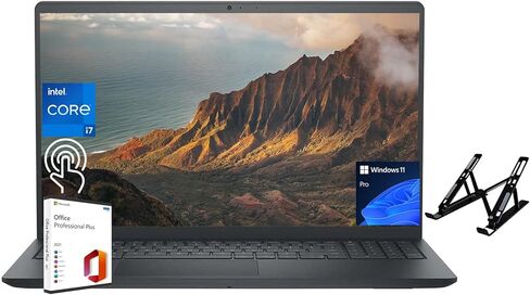 Dell Newest Inspiron 15 Business Laptop, 15.6" FHD Touchscreen, Intel 10-Core i7-1355U CPU, 16GB RAM, 1TB SSD, Intel Iris Xe Graphics, Wi-Fi 6, Windows 11 Pro, with Microsoft Office Lifetime License in Saudi Arabia