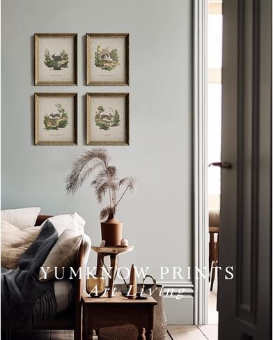 لوحة فنية جدارية على شكل أرنب عتيق - مجموعة طباعة ملصق أرنب عيد الفصح الربيعي - ديكور بيض عيد الفصح للمزرعة الحديثة لغرفة النوم وغرفة المعيشة - ديكور ريفي فرنسي ريفي - هدية حرفية للنساء in Kuwait