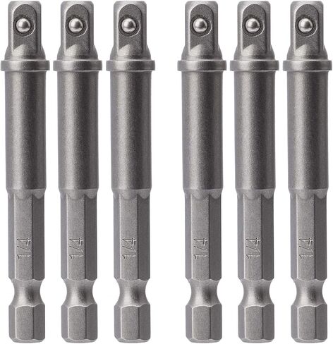 OIIKI 6 Pack 1/4 inch Square Socket Adapter Bit Set, Impact Driver Power Bits for Automotive DIY-1/4 Hex Shank in Saudi Arabia