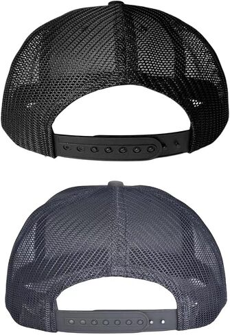 XXL Oversize 2 Pack 5-Panel American Flag Mesh Back Trucker Flat Brim Hat in Saudi Arabia