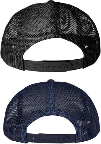 XXL Oversize 2 Pack 5-Panel American Flag Mesh Back Trucker Flat Brim Hat in Saudi Arabia