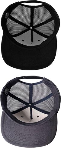 XXL Oversize 2 Pack 5-Panel American Flag Mesh Back Trucker Flat Brim Hat in Saudi Arabia