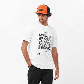 Salomon Men's Standard Running Graphic SS TEE M-White L