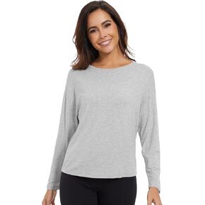 WiWi Women's Long Sleeve Shirts Pullover Tops Base Layer Slim Fit Viscose from Bamboo Tunic S-XXL in Saudi Arabia