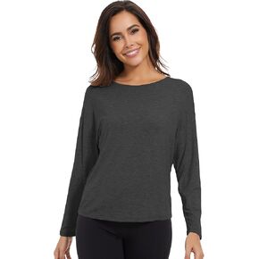 WiWi Women's Long Sleeve Shirts Pullover Tops Base Layer Slim Fit Viscose from Bamboo Tunic S-XXL in Kuwait