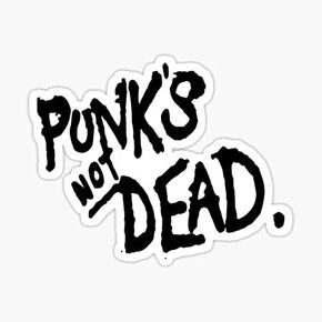 decals Punk's NOT Dead Sticker, Vinyl, Wall, Irregular, Reflective, 1 Count
