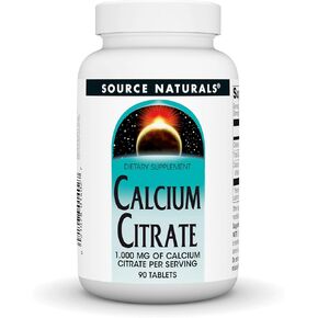 SOURCE NATURALS Calcium Citrate 1,000 mg of Calcium per Serving, 90 Count