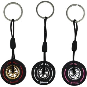 AIBEARTY Cute Tire Keychain Small Tire Key Ring Pendant Car Bag Charm for Men Car Lovers Gifts Auto-Accessories