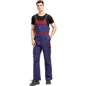 Men's Bib Overalls, Overalls Work women Jumpsuit with Pockets Adjustable Straps Durable Workwear for Fashion wear, Repairing and Fishing