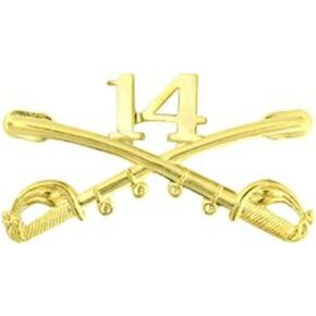 دبوس قبعة الفرسان الرابع عشر بالجيش الأمريكي (2 1/4 بوصة) in Kuwait