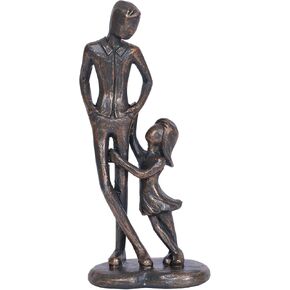 Dad Gifts from Daughter Dad Daughter Imitation Iron Figurine Girl Dad Statues Father Daughter Sculpture Decoration for Fathers Day Wedding Memorial Gifts for Dad Statue for New Dad Stepdad Husband