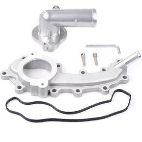 5184653AF Engine Crossover Water Outlet & 902-3036 Thermostat Housing Assembly Aluminium Upgrade Kit for 2011-2017 Chrysler 200 Dodge Charger Journey Durango Jeep Cherokee