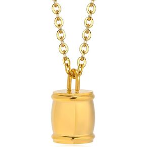 Fashion Urn Vial Necklace Stainless Steel Memorial Keepsake Cremation Ashes Necklace