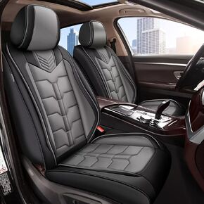 Seat Covers Fit for Kia Sorento 2007-2025 Full Set Car Seat Cover Faux Leather Seat Cushion Waterproof Auto Protectors(Black & Red Line)-2 Rows 5 Seats