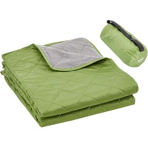 VEVOR Waterproof Camping Blanket, Large Warm Wearable Outdoor Fleece Stadium Blanket, Windproof, Flame Retardant, Great for Picnics, Hiking, Sports Events, Travel, Beach, Car, 79" x 59", Army Green