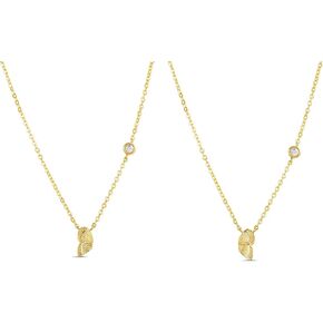 Rae Dunn Yellow Gold Plated Brass Half Butterfly Tear And Share Necklaces With CZ Cubic Zirconia In A Besties Gift Box