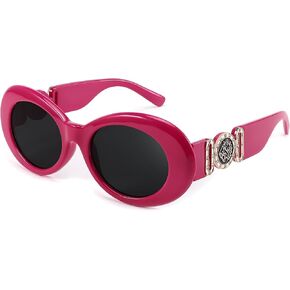 FEISEDY Oval Sunglasses Women RetroTiny Small Face Narrow StyleTrendy Round shades B2969